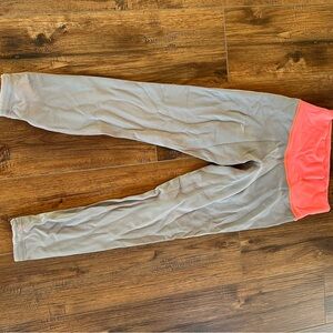 Lululemon Gray and Coral Leggings